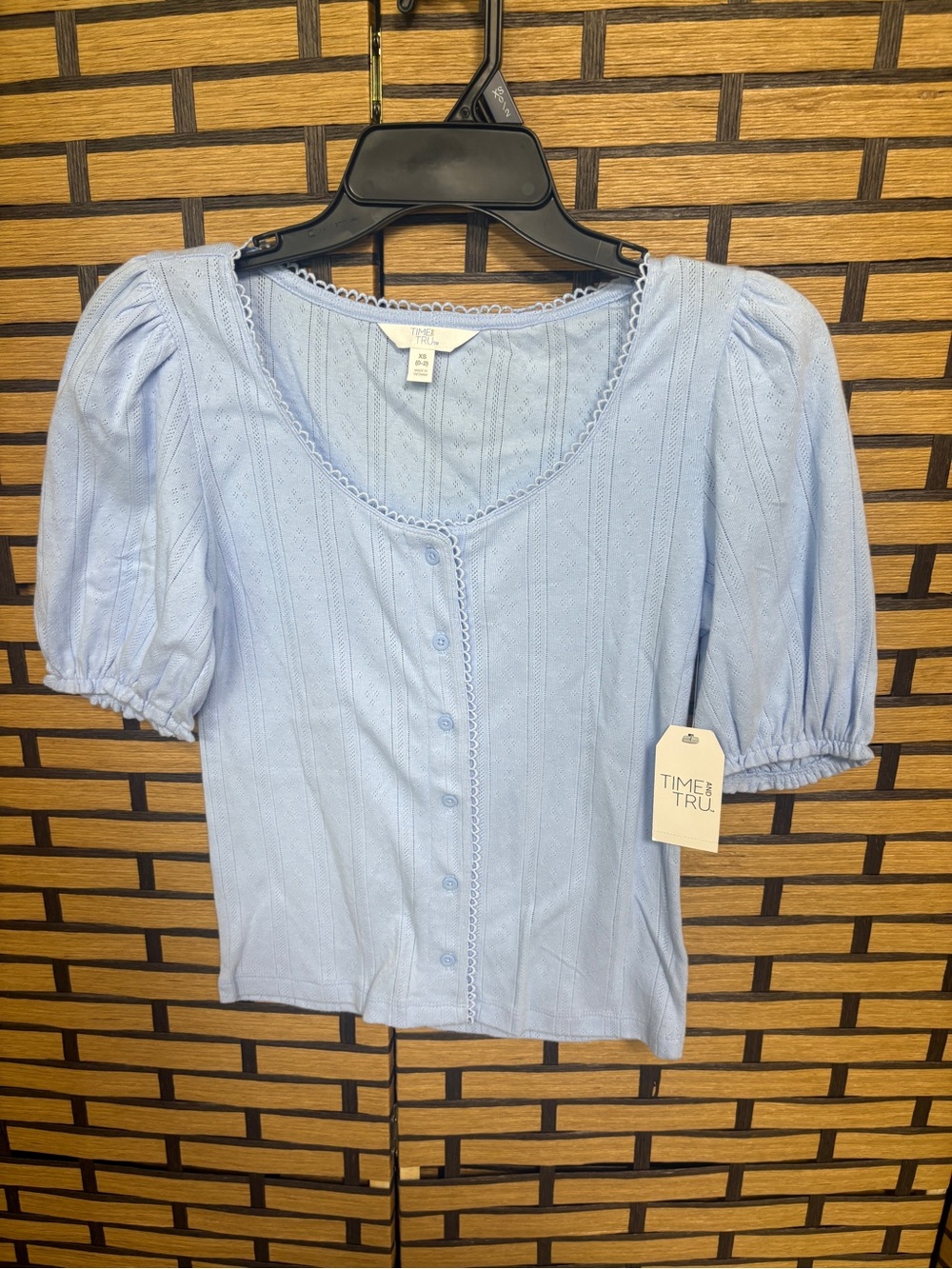 Time and tru blue top size XS